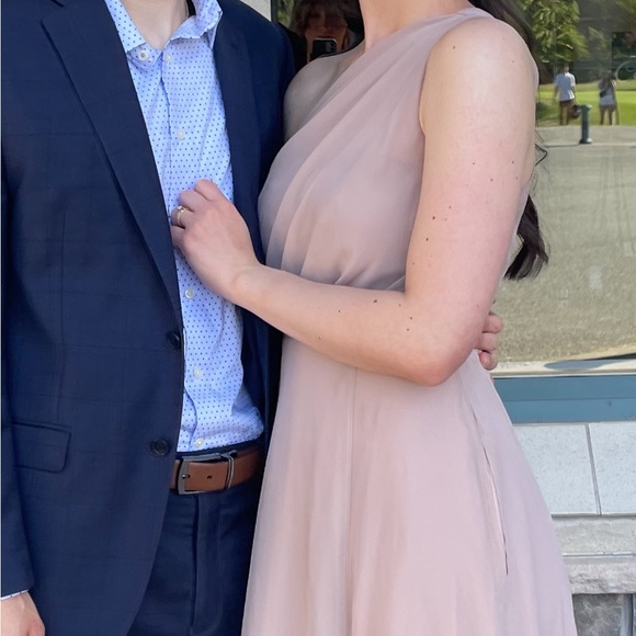 Birdy grey Kira bridesmaid dress in chiffon taupe - Picture 3 of 3